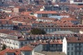 Turin, Italian city rooftops and buildings background view in a summer day Royalty Free Stock Photo