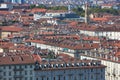 Turin, Italian city rooftops and buildings texture background in a sunny day Royalty Free Stock Photo