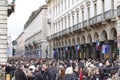 Italian street crowd