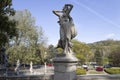The fountain of the 12 months near Valentino Park in Turin (Torino), the statue representing the