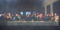 The painting of Last Supper in Turin Duomo after Leonardo da Vinci