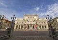 View of National Museum of the Risorgimento in Carlo Alberto Square in Turin, Italy Royalty Free Stock Photo