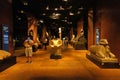 TURIN, ITALY - AUGUST 19, 2021: King`s Gallery in the Egyptian Museum of Turin, Italy