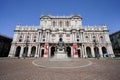 TURIN, ITALY - AUGUST 21, 2021: Palazzo Carignano baroque palace of Turin seat of National Museum of the Italian Risorgimento Royalty Free Stock Photo