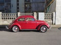 Red Volkswagen Beetle car Royalty Free Stock Photo