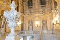 Turin, Italy - Circa January 2022: Royal Palace entrance - luxury elegant marble stairway