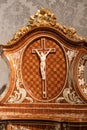 Old crucifix made of wood and ivory. Jesus Christ symbol of resurrection and life after the death