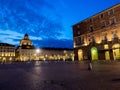 Turin Italy city Piazza Castello at night Royalty Free Stock Photo