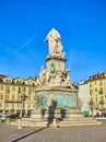 Camillo Benso monument in Piazza Carlo Emanuele II square. Milan, Lombardy, Italy