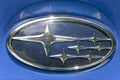 Subaru logo on a car