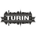 Turin Italy Italia Euro Europe Icon Vector Art Design Skyline Flat City Silhouette Editable Template