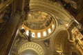 Turin, Italy, 27 June 2019: Interior of the Salesian Church of Our Lady Help of Christians in Turin, Italy