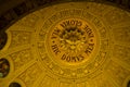 Turin, Italy, 27 June 2019: Interior of the Sanctuary of Mary. Help of Christians of the Faithful in Turin A dome with a dove that