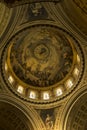 Turin, Italy, 27 June 2019: Interior of the Sanctuary of Mary. Help of Christians of the Faithful in Turin. A richly decorated