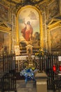 Turin, Italy, 27 June 2019: Interior of the Sanctuary of Mary Help of Christians of the Faithful in Turin