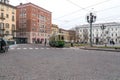 Piazza Carlo Emanuele II is one of the main squares in the center of Turin, Italy