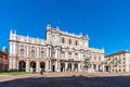 Turin, Italy. March 1st, 2021. National Museum of the Italian Risorgimento housed in the Palazzo Carignano in Turin in Piazza Royalty Free Stock Photo