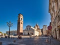 Front-side view of the facade of the cathedral of Turin where the sacred shroud rests Royalty Free Stock Photo