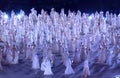 Turin 2006 Olympic Winter Games, closing ceremony of the Olympic Games,Isolde Kostner, dressed as a bride, entered the scene along Royalty Free Stock Photo