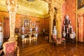 Turin, Italy - Royal Palace Chinese Cheramics Room. Luxury elegant ancient interior, circa 1860