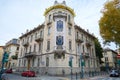 Art Nouveau building villa Fenoglio Lafleur architecture with floral decorations in Turin