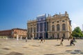 Turin, Italy, September 10, 2018: Palazzo Madama Palace Museum of Ancient Art building Royalty Free Stock Photo