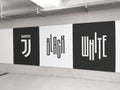 Juventus` motto in a graffiti at Allianz Stadium