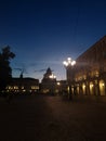 Turin Italy. Streets of the city at night