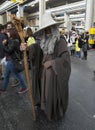 04-18-2015 Turin, Italy, Torino Comics, Gandalf from Lord of the Rings Cosplayer