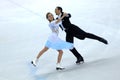 Turin 2006 Olympic Winter Games, Palavela ice rink,figure skating competition for couples, Tanith Belbin and Benjamin Agosto USA Royalty Free Stock Photo