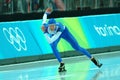 Turin 2006 Olympic Winter Games, Oval Lingotto Speed Skating 1500 mt, Fabris Enrico Ita during the race Royalty Free Stock Photo