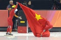 Turin 2006 Olympic Winter Games, Short Track Finals 500 mt. Female : Wang Meng Chn, first classified ,skater of the Chinese