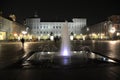 Turin, Pedmont, Italy Piazza Castello and the facade of Royal Palace one of the Residences of the Royal House of Savoy by night Royalty Free Stock Photo