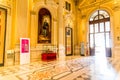 Turin, Piedmont, Italy, 19 August 2017. Interior room of Carignano Palace, seat of Museum of the Italian Risorgimento, in center Royalty Free Stock Photo