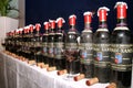 Turin, Piedmont, Italy. -10/26/2009- Fair `Wine show`, aged Tuscan red wine Brunello di Montalcino.