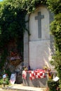 Turin, Piedmont, Italy.  -The memorial to the victims of the air disaster at the Basilica of Superga, where died the Grande Torino Royalty Free Stock Photo