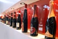 Turin, Piedmont/Italy. -10/24/2009- The Wineshow Fair. Bottles of red sparkling wines Brachetto