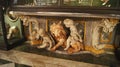 Turin: royal palace Palazzo reale, details of the table Royalty Free Stock Photo