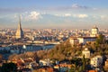 Turin (Torino), landscape with Mole Antonelliana Royalty Free Stock Photo