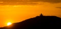 Turin (Torino), sunset on Basilica of Superga