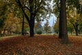 Turin (Torino) Royal Gardens in autumn colors Royalty Free Stock Photo