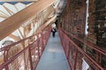 A turist walks around a museum in Denmark