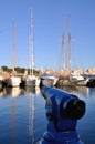 Touristic Telescope at the Barcelona Port Royalty Free Stock Photo