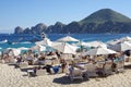 Turists at the beach in Cabo San Lucas