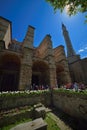 Turists at the entrance of the Hagia Sophia Museum in Istanbul