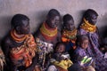 Turkana women and children Royalty Free Stock Photo