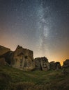 Turkey afyon frig valley lion rock night milkyway Royalty Free Stock Photo