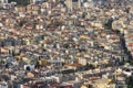 The city of Alanya (Turkey) from a bird\'s eye view. Densely populated city from above. Travel to Turkey.