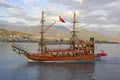 Turkey. Alanya. 09.16.21. Excursion ship for sea trips for tourists