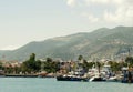 Turkey Alanya Mediterranean sea coastal panorama view of the cit Royalty Free Stock Photo